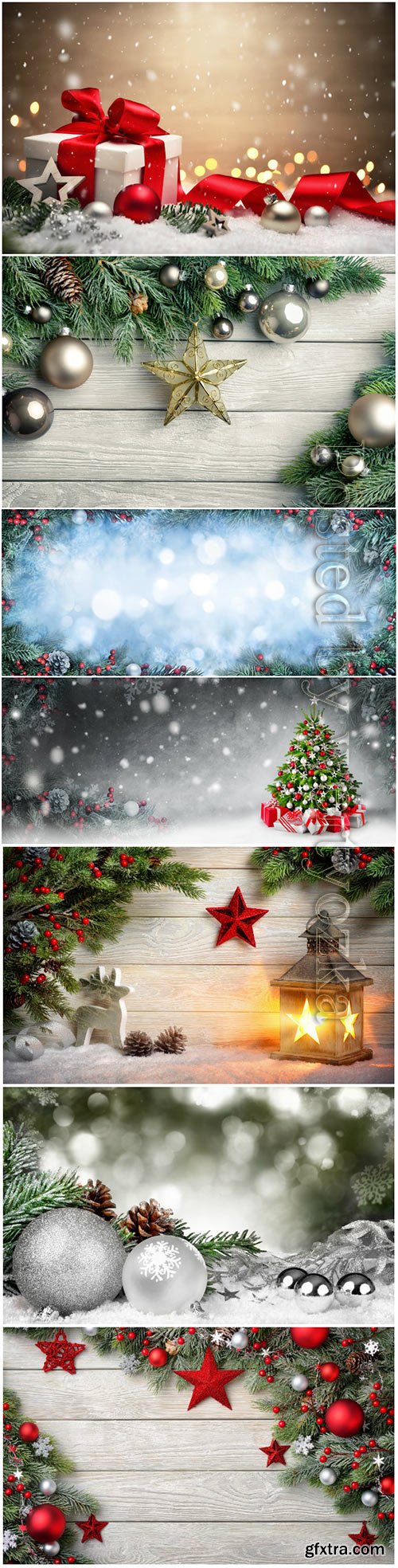 Christmas background with decorations