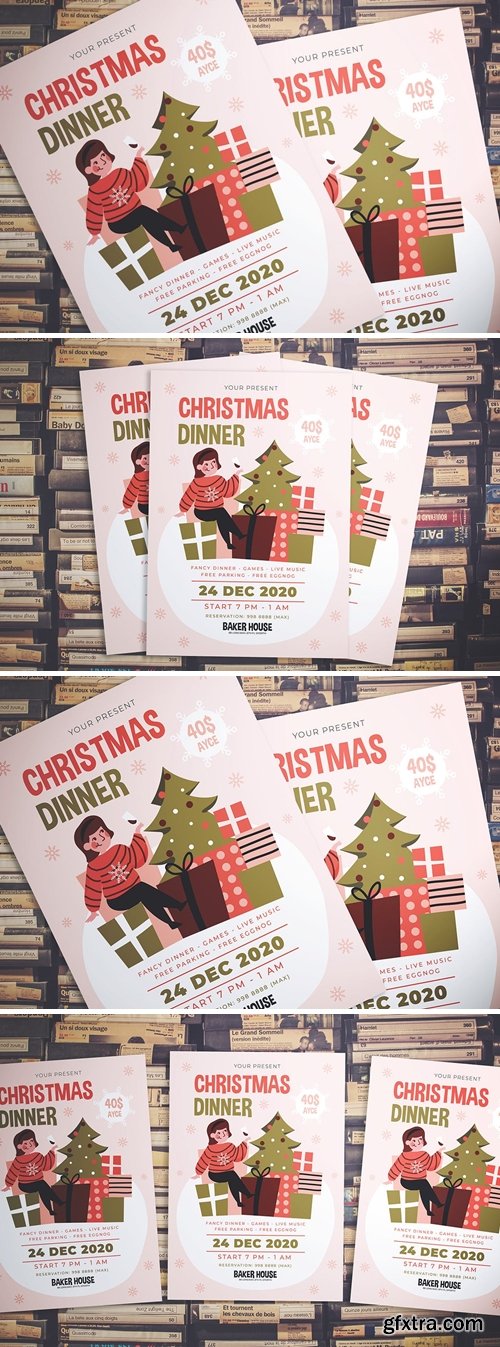Christmas Dinner Party Flyer
