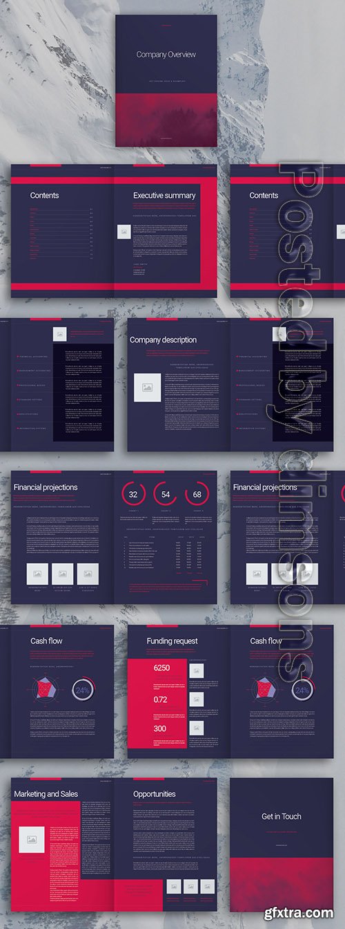 Purple Business Brochure Layout 307198483