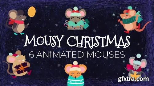 MotionArray Mousy Christmas: 6 Animated Mice 335474