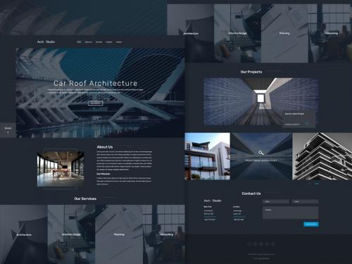 Arch Studio-One Page Architecture PSD Template - arch-studio-one-page-architecture-psd-template