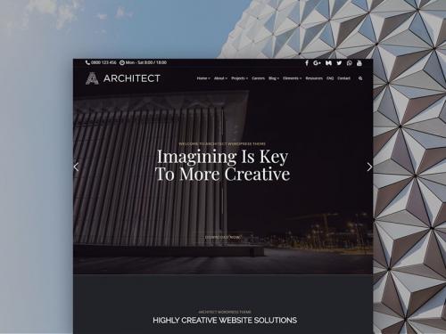 Architect WordPress Theme - Product Front-Page - architect-wordpress-theme-product-front-page