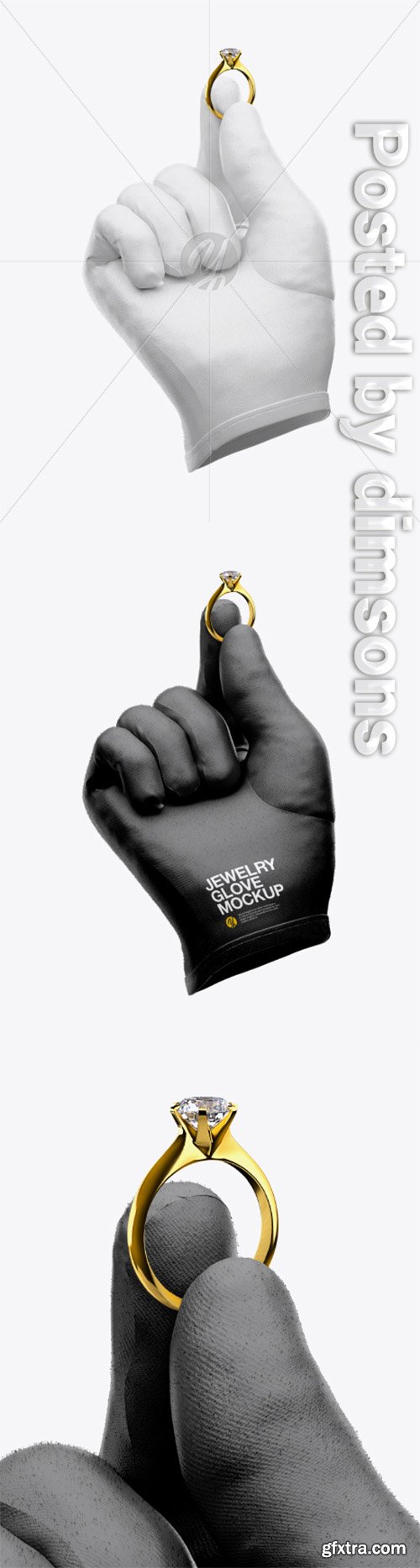 Jewelry Glove w/ Ring Mockup 37098