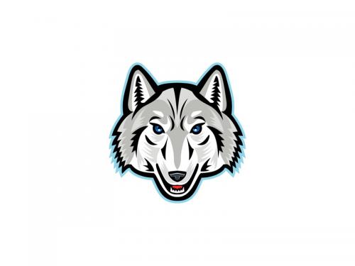 Artic Wolf Head Front Mascot - artic-wolf-head-front-mascot-dc2e1bc2-2932-4fdb-9d7a-e18b88f68e74