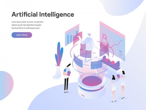 Artificial Intelligence Isometric Illustration Concept - artificial-intelligence-isometric-illustration-concept