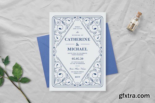 Decorative Wedding Invitation Suite