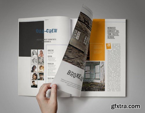 Bro-Ken InDesign Magazine Template