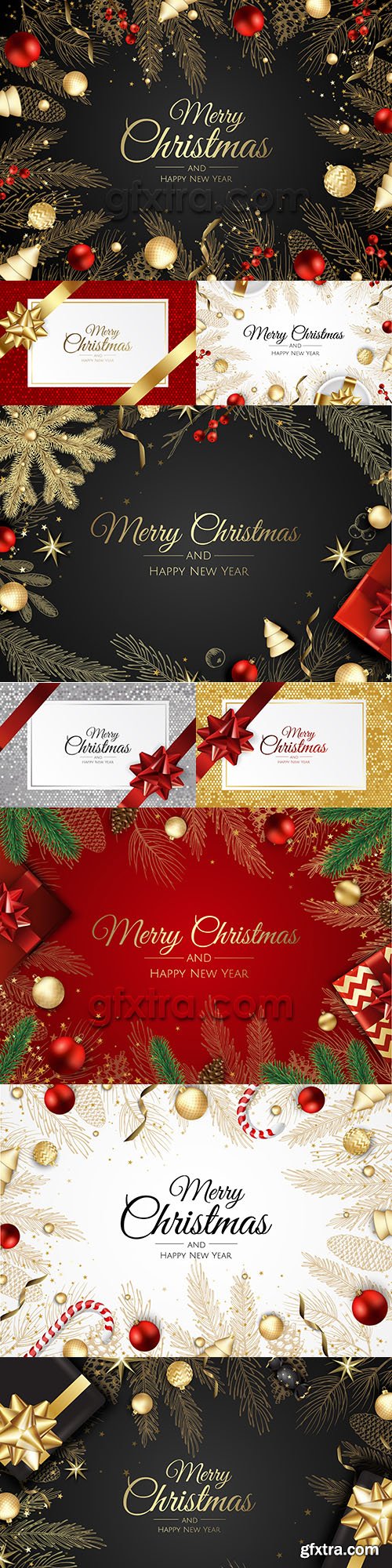 Merry Christmas and New Year background decorative 30