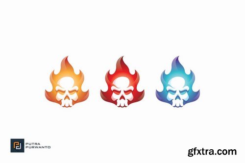 Fire Skull - Logo Template