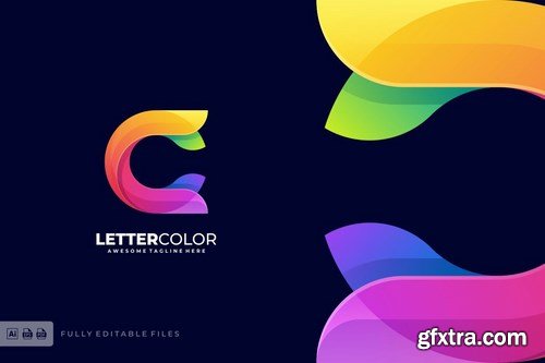 Letter C Colorful Logo Template