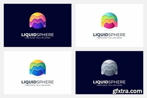 Liquid Sphere Abstract Colorful Logo Template