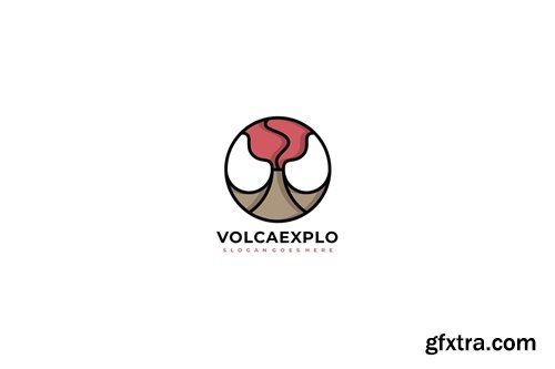 Volcano Explosion Logo