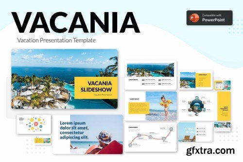 VACANIA - Vacation Powerpoint Google Slides and Keynote Templates