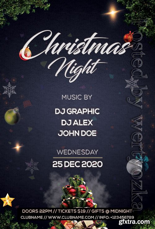 Christmas Night - Premium flyer psd template