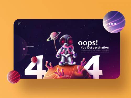 Astronaut in space for 404 website error - astronaut-in-space-for-404-website-error