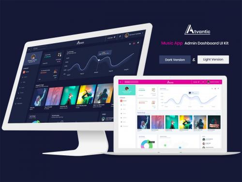 Atvantic-Music App Admin Dashboard UI Kit - atvantic-music-app-admin-dashboard-ui-kit