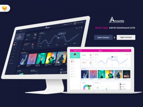 Atvantic-Music App Admin Dashboard UI (SKECTH) - atvantic-music-app-admin-dashboard-ui-skecth