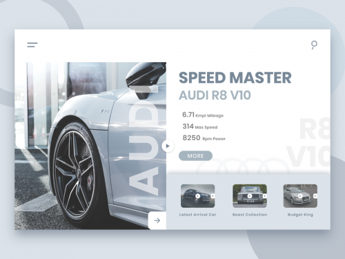 Audi Car Landing Page concept - audi-car-landing-page-concept