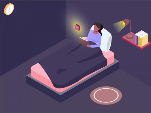 Automatic Bedroom Isometric Illustration - automatic-bedroom-isometric-illustration