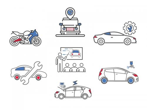 Automobile Services flat Icon - automobile-services-flat-icon