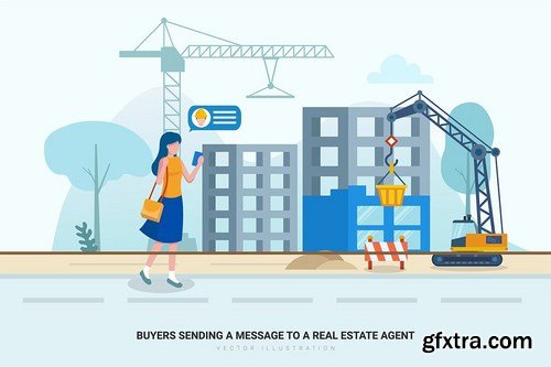 Construction & Real Estate Vector Illustration_v3