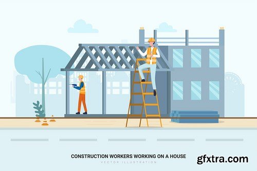 Construction & Real Estate Vector Illustration_v3