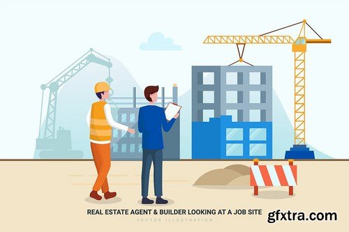 Construction & Real Estate Vector Illustration_v3