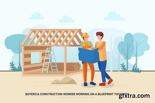 Construction & Real Estate Vector Illustration_v3