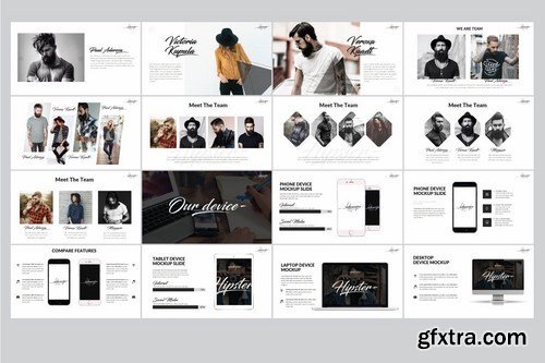 Hipster Powerpoint and Keynote Templates