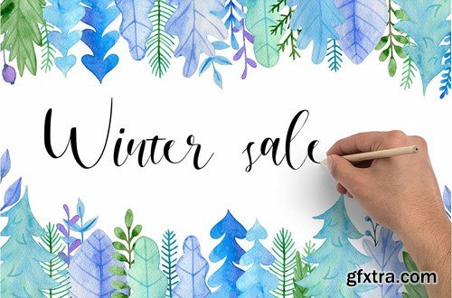 Winter Watercolor Design Kit