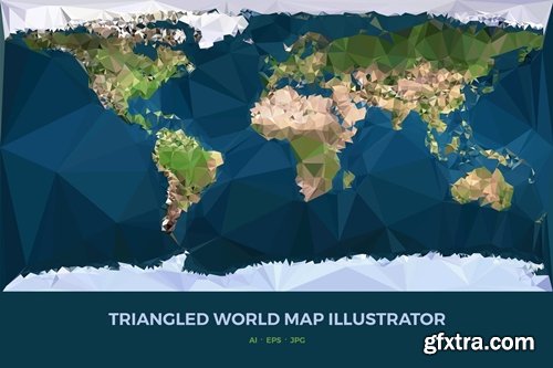 Triangled World Map Illustrator