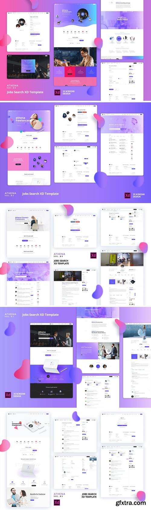 ATHENA - Jobs Search XD Template Bundle