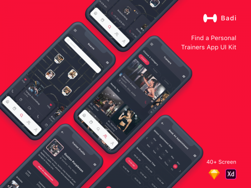 Badi - Find a Personal Trainers App UI Kit - badi-find-a-personal-trainers-app-ui-kit