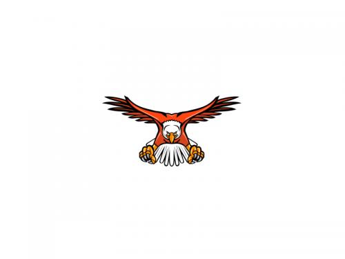 Bald Eagle Swooping Front Mascot - bald-eagle-swooping-front-mascot