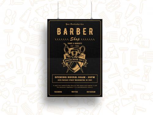 Barber Shop Flyer Template-04 - barber-shop-flyer-template-04