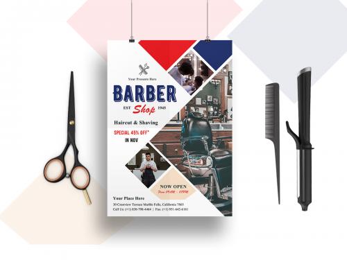 Barber Shop Flyer Template-05 - barber-shop-flyer-template-05