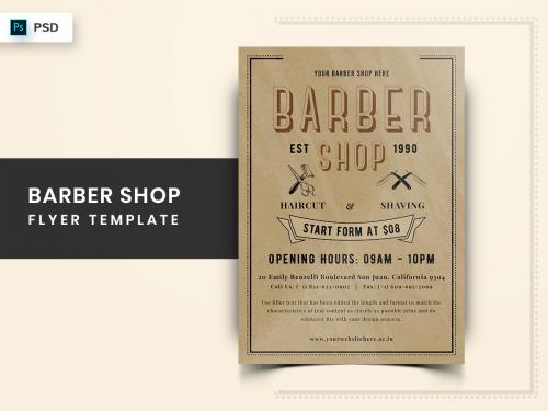 Barber Shop Flyer Template-09 - barber-shop-flyer-template-09