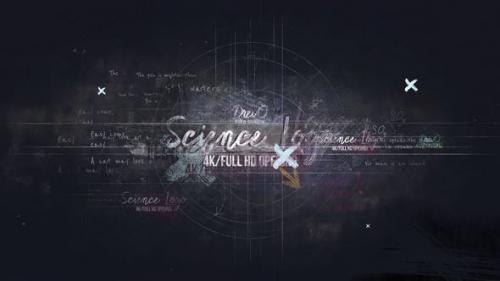 Videohive - Science Logo/ Back to School/ Chalk Board Intro/ Mathematical Formulas/ Grunge Style/ Dust Scratches