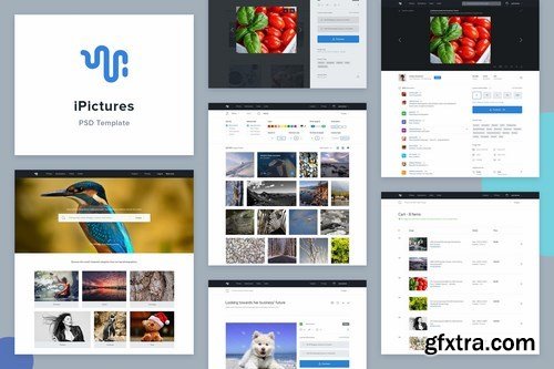 iPictures Stock Image Website PSD Template