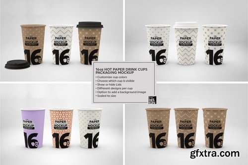 Download Paper Hot Drink Cups Packaging Mockup Gfxtra