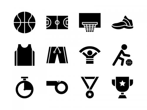 Basketball Icon Set Glyph - basketball-icon-set-glyph