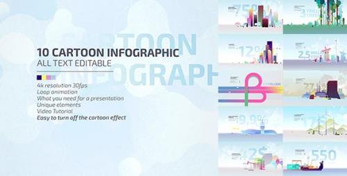 Videohive - 10 Cartoon Infographic / Economic Explainer Video Toolkit 4K / Business Presentation