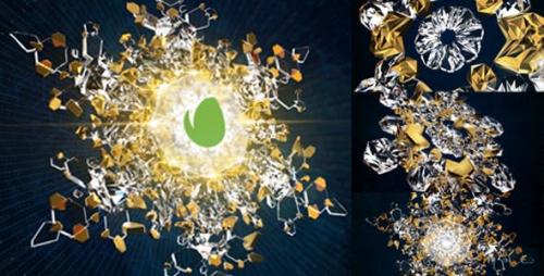 Videohive - Brilliant Snowflake/ Winter Logo Opening/ Gold and Ice Intro/ New Year Celebration/ Christmas Mood