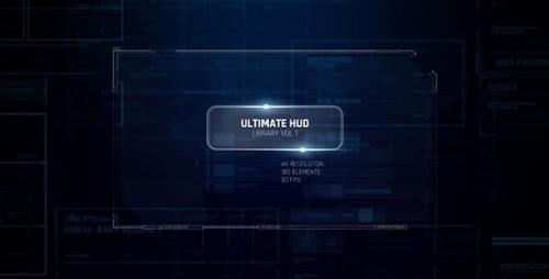 Videohive - Ultimate HUD Library vol. 1/ Dron Ui Future Space Package/ Cyber Space Screens/ Circles/ Line/ Grid