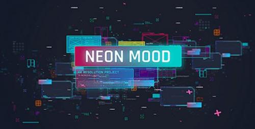 Videohive - Neon Mood Slideshow/ Bright Coloful Slide/ 3D Camera Move/ HUD UI Stylish Promo/ Digital Transitions