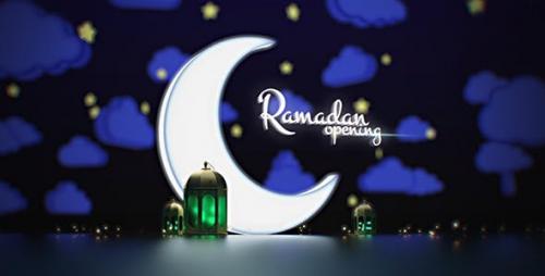 Videohive - Ramadan Kareem Opening/ Lamp Lights/ Arab Logo Reveal/ Muslims Intro/ Cloud and Stars/ Night Light