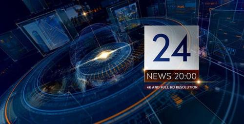 Videohive - Breaking NEWS 24 TV Broadcast Package/ Business and Political Summit/ Glass Cube Intro/ HUD UI Text