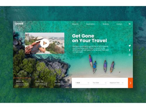 Beach Hero Header Template - beach-hero-header-template