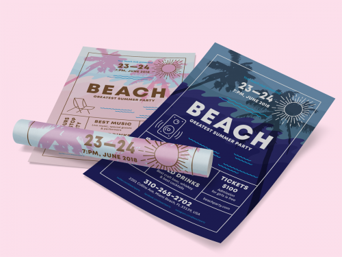 Beach Poster Template - beach-poster-template