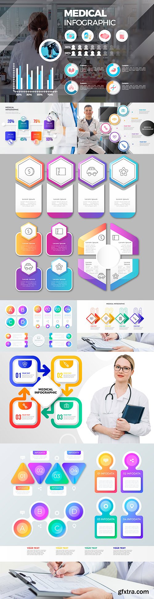 Business infographics options elements collection 115